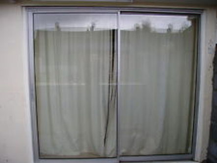 Patio door Northampton after glazed unit repairs leaving them clear again.